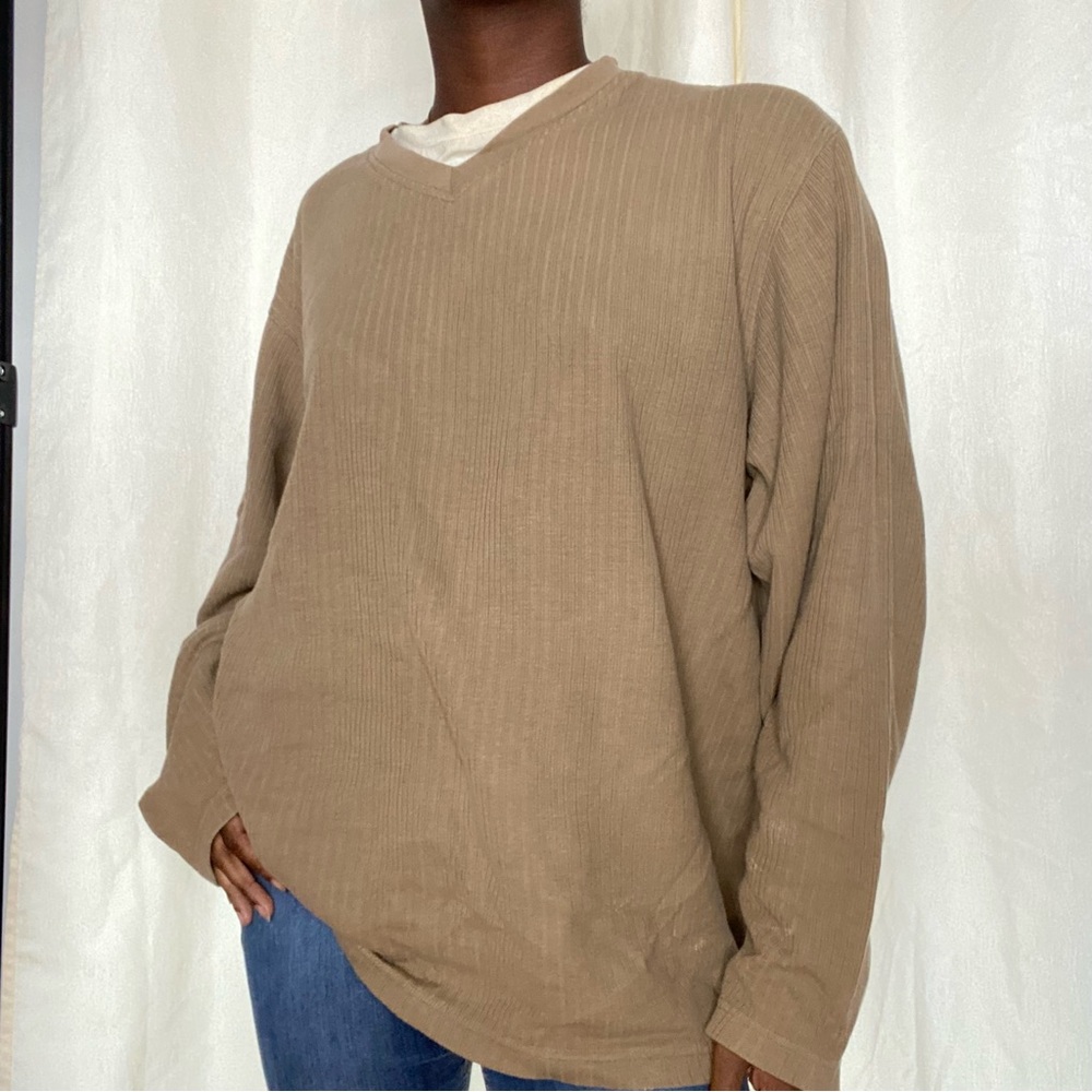 Haggar Oversized Tan Sweater |  Vintage Haggar Sweater | Oversized